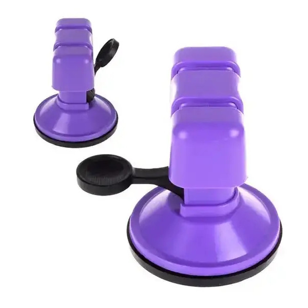 Стругачка подвійна для ножів на присосці tungsten steel knife sharpener Фіолетова, фото 1