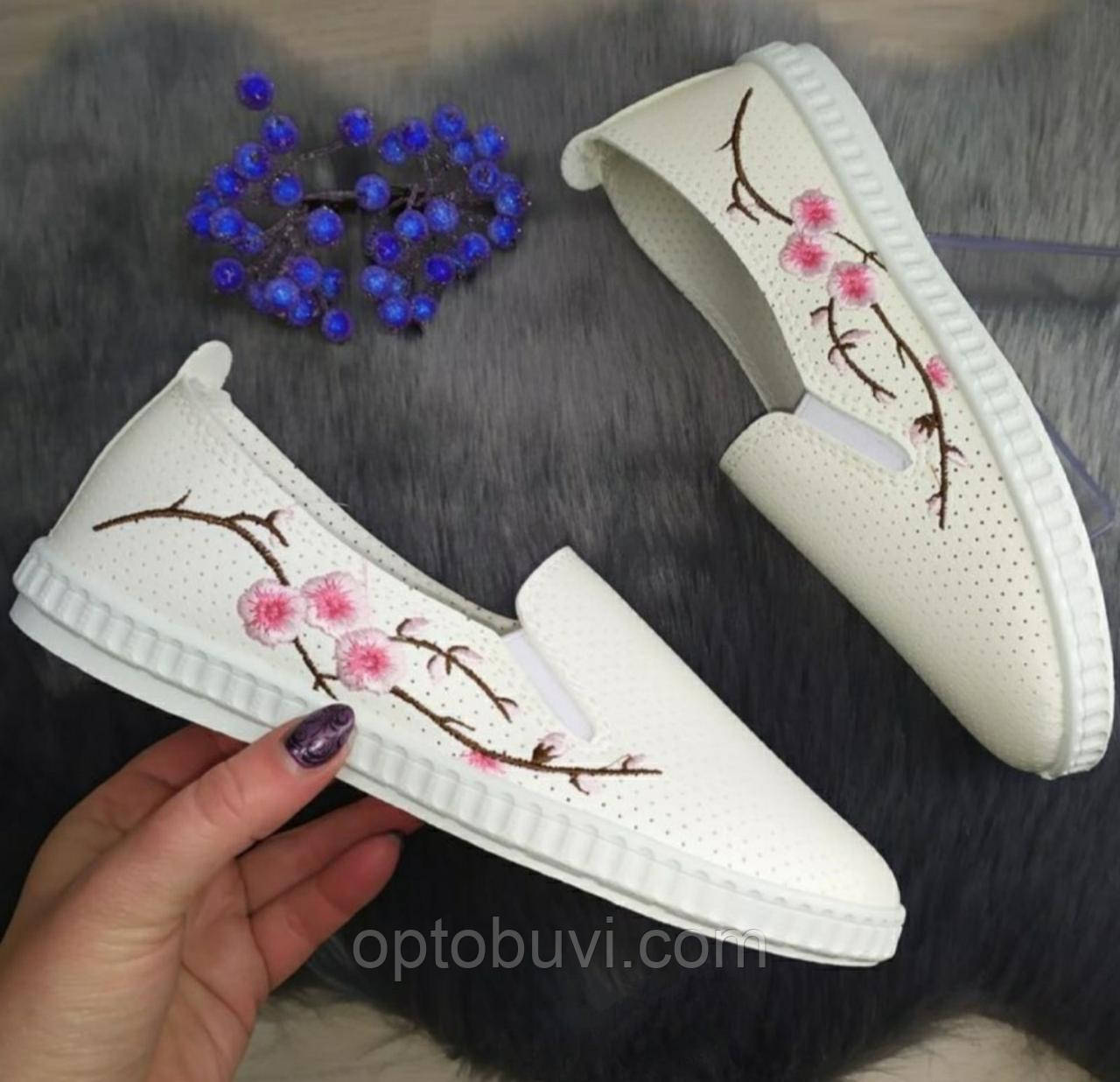 Мокасини жіночі SV з вишивкою, фото 1