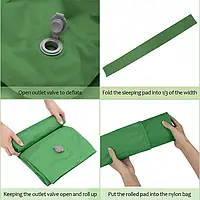 Надувной матрас для сна Каремат - Зеленый + Подарок НожКредитка