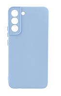 Чехол Silicone Case Box для Samsung Galaxy S22 Plus бампер с микрофиброй голубой