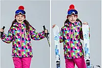 Дитяча куртка зі світловідбивними елементами зимова лижна DR HX-09 Розмір 14 + Подарунок НіжКредитка