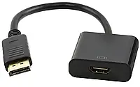 Адаптер DisplayPort - HDMI Black для подключения устройств с разъемами DisplayPort + Подарок НожКредитка