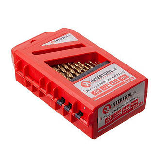 Набір свердел по металу DIN338 HSS 25шт 1-13мм INTERTOOL SD-0025, фото 4