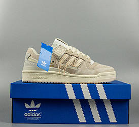 Кросівки жіночі Adidas Forum 84 Low Beige Off white Взуття Адидас Форум замша бежеві повсякденні весна літо новинка