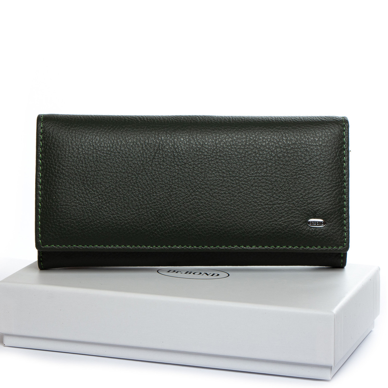 Жіночий шкіряний гаманець DR. BOND W502 green .Купити жіночий шкіряний гаманець гуртом і в роздріб в Україні.