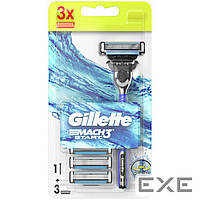 Бритва Gillette Mach3 Start с 3 сменными картриджами (7702018464005)