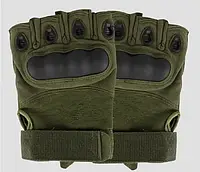 Тактические перчатки Oakley без пальцев Олива XL + Подарок Мультитул + Подарок НожКредитка