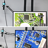 Електронний відеомікроскоп 48Мп 1-130X 1920х1080 кронштейн LED підсвічування, фото 10