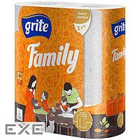 Бумажные полотенца Grite Family 2 слоя 2 рулона (4770023348583)