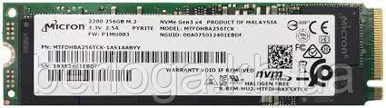 SSD - накопичувач Micron 2200   M.2 NVME PCI-E, Gen3 x4 256 GB
