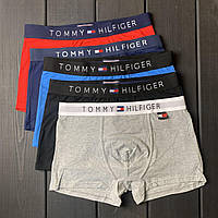 Трусы мужские Tommy Hilfiger набор 4 шт., Боксерки мужские Томми Хилфигер хлопковые в наборе разные цвета.