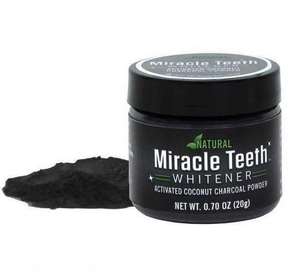 Відбілювач зубів Miracle Teeth Whitener чорна зубна паста, фото 1