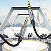 AUX аудіокабель Vention Audio 3.5 мм Flat Silver Metal Type 3 pin 1 м Black (BAPHF), фото 4