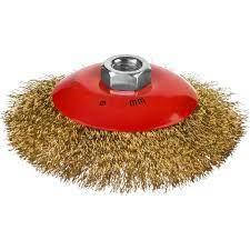 Щітка по металу з крученого дроту вигнута 100мм/М14