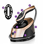 Парогенератор, праска з парогенератором Mozano Smart Care 2500 W Gold, резервуар 600 мл, 3 рівні потужності пару, фото 9