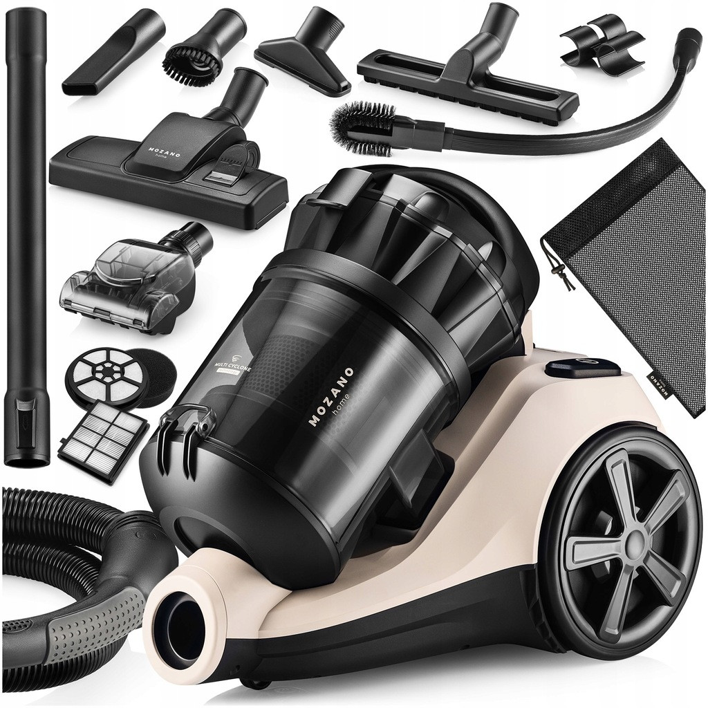 Циклонний пилосос без мішка для сухого прибирання Mozano Max Cyclonic 4000W Beige 4000 Вт, фото 1