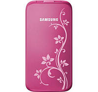 Samsung C3520 Pink La Fleur кнопковий мобільний телефон розкладачка 800 мАг, фото 8