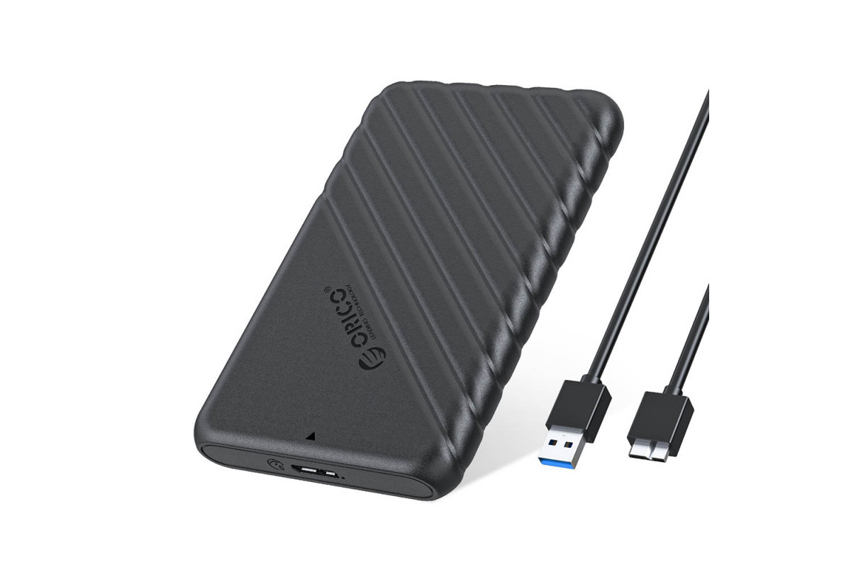 Зовнішній корпус Orico кишеня для HDD SSD 2.5" до 6 TB UASP USB 3.0 Black (ORICO-25PW1-U3-BK-EP), фото 1