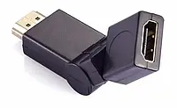 HDMI F to HDMI M соединитель переходник адаптер угловой поворотный на 360 градусо + Подарок НожКредитка