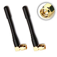 2 шт. Антена кутова 4 dBi 433 MHz SMA Male 72 мм, для систем автоматики, воріт, шлагбауму