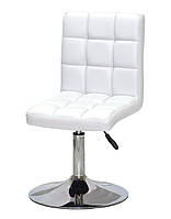 Стілець м'який Augusto з регулюванням висоти на хромованій круглій опорі CH-Base D-385 mm, оббивка, фото 10