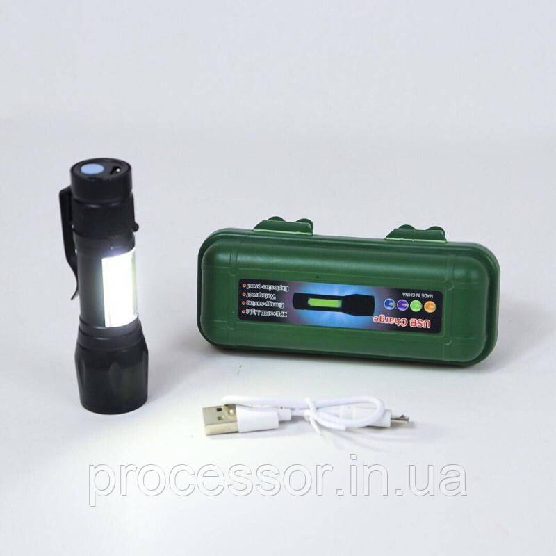 Яскравий водостійкий ручний світлодіодний XPE портативний ліхтар BL 517 з 3 режимами роботи, акумуляторний