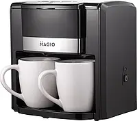 Кавомашина для приготування кави MAGIO MG-450​​​​​​​ 500 Вт 300 мл Кавоварка крапельного типу на 2 чашки