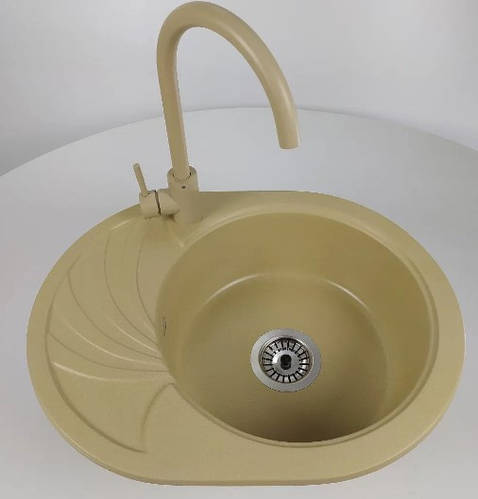 Мойка для кухни гранит с сифоном 60*48 см AquaComposit Nord Star Mini ...