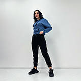 Теплий спортивний костюм на флісі, висока якість | Комплект худі + штани з начосом на зиму | Норма та батал, фото 8