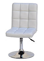 Стілець м'який Augusto з регулюванням висоти на хромованій круглій опорі CH-Base D-385 mm, оббивка, фото 4