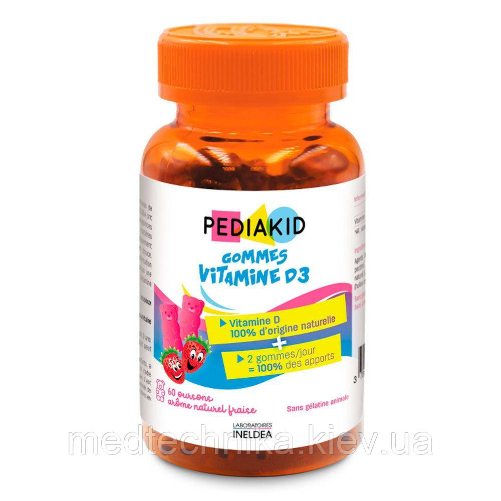 Жувальні вітаміни для дітей Ведмежуйки Вітамін D3, 60 шт, Pediakid, фото 1