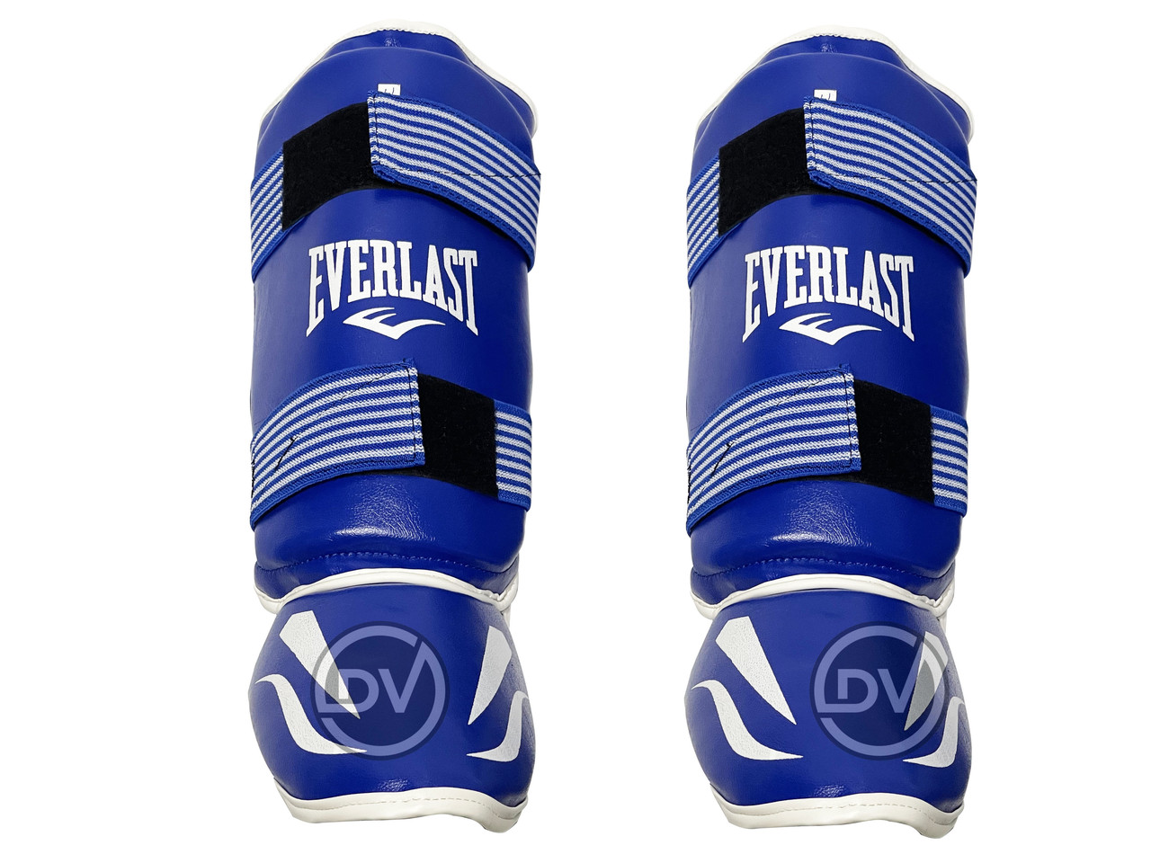 Фути захист гомілки та стопи для єдиноборств Everlast із еко-шкіри сині (Захист з футами)