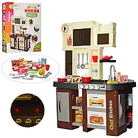 Детская игрушечная кухня со звуком и светом 922-102 плита, мойка-льется вода, посуда, продукты