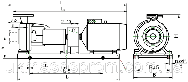 насос СМ 200-150-400/4 КРЕСЛЕННЯ РОЗМІРИ