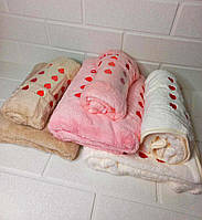 Набор полотенец из микрофибры 35×75 та 50×100 см. Розовый, белый, молочный