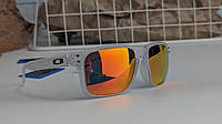 Очки солнцезащитные Oakley Holbrook Прозрачная матовая оправа Оранжевые Зеркальные линзы Поляризация