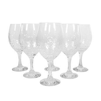 Набір скляних прозорих келихів для вина Excalibur Brandani, 6 шт.