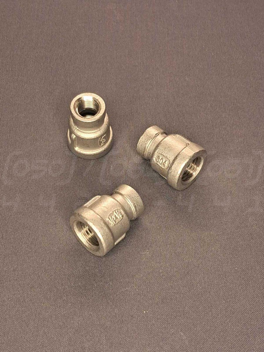 Муфта перехідна нержавіюча Ду=8х6 (1/4"х1/8") лита ISO 4144, EN 10241, DIN 2987