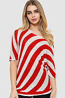 Кофта жіноча в смужку, колір червоно-білий, 244R0263