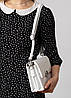 Сумка жіноча біла з ємблемою Polina сумка, фото 4