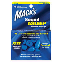 Пенные беруши для сна Mack's Sound Asleep 12 пар синего цвета