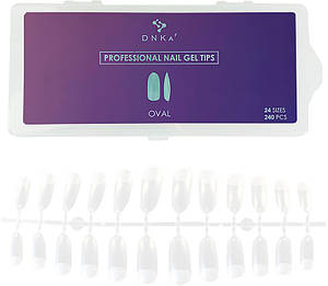 Гелеві типси для нарощування Nail Gel Tips Oval DNKa, 240 шт.