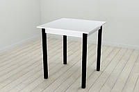 Стол кухонный Ferrum-decor Диего 75x80x80 Черный ДСП Белое 16мм (DIE0001) AM, код: 6831925