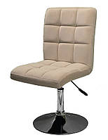 Стілець м'який Augusto з регулюванням висоти на хромованій круглій опорі CH-Base D-385 mm, оббивка, фото 5