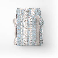 Постільна білизна Затишок фланель Home Line блакитно-бежевий Односпальний комплект