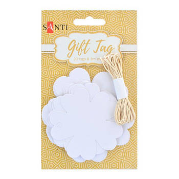 Набір тегів ажурних "Квітка", білий 742277 G-Rich