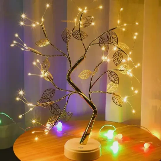 Дерево Бонсай светильник гирлянда 45 см Led светильник Светодиодное маленькое Дерево-гирлянда as - фото 3 - id-p2108019097