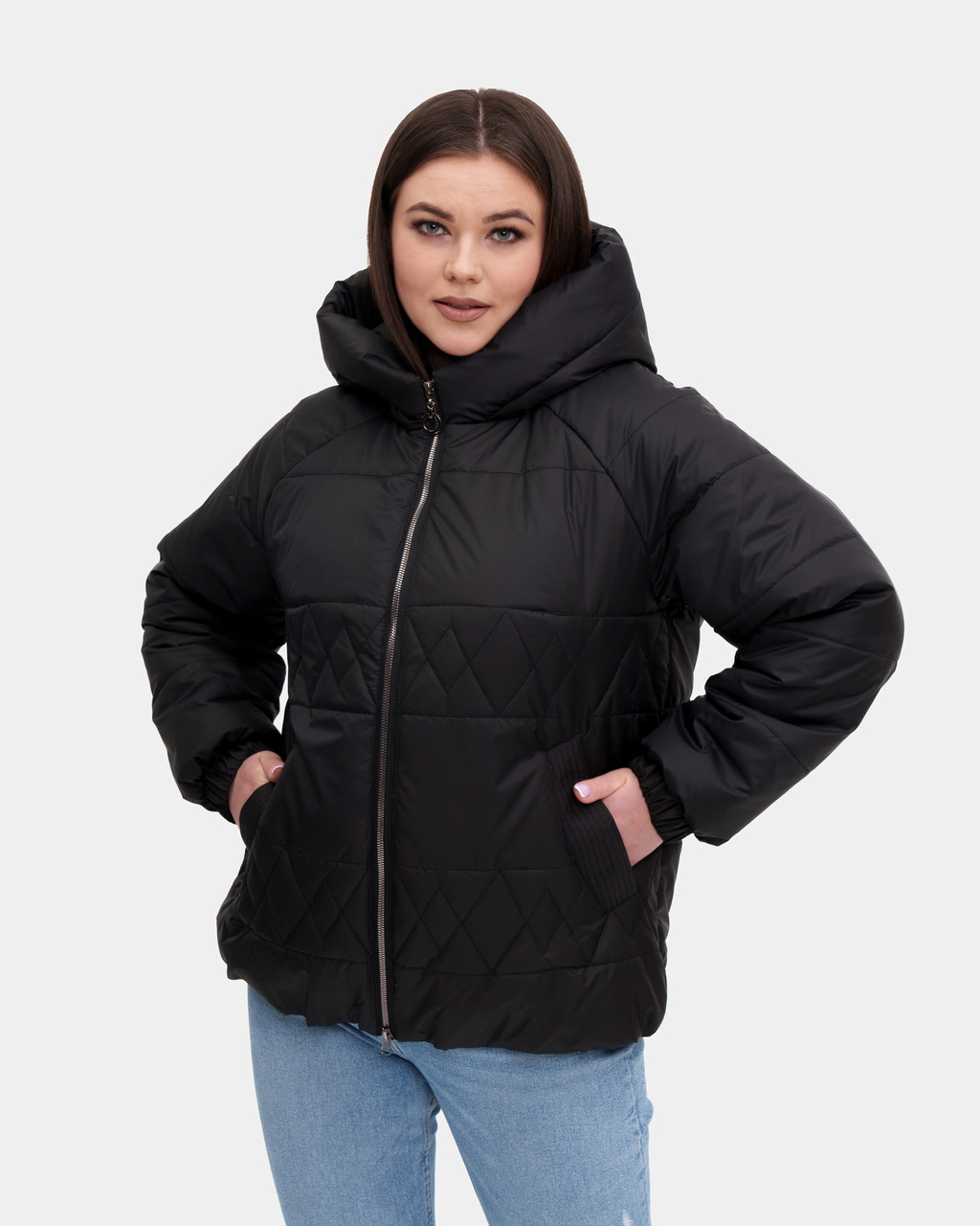 Коротка молодіжна чорна куртка 48-60 Liardi