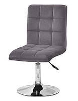 Стілець м'який Augusto з регулюванням висоти на хромованій круглій опорі CH-Base D-385 mm, оббивка, фото 2