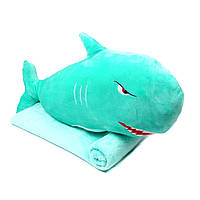 Плед-подушка игрушка 3в1 акула 75см Мягкая Игрушка акула Мягкие игрушки для мальчиков Игры и Игрушки as